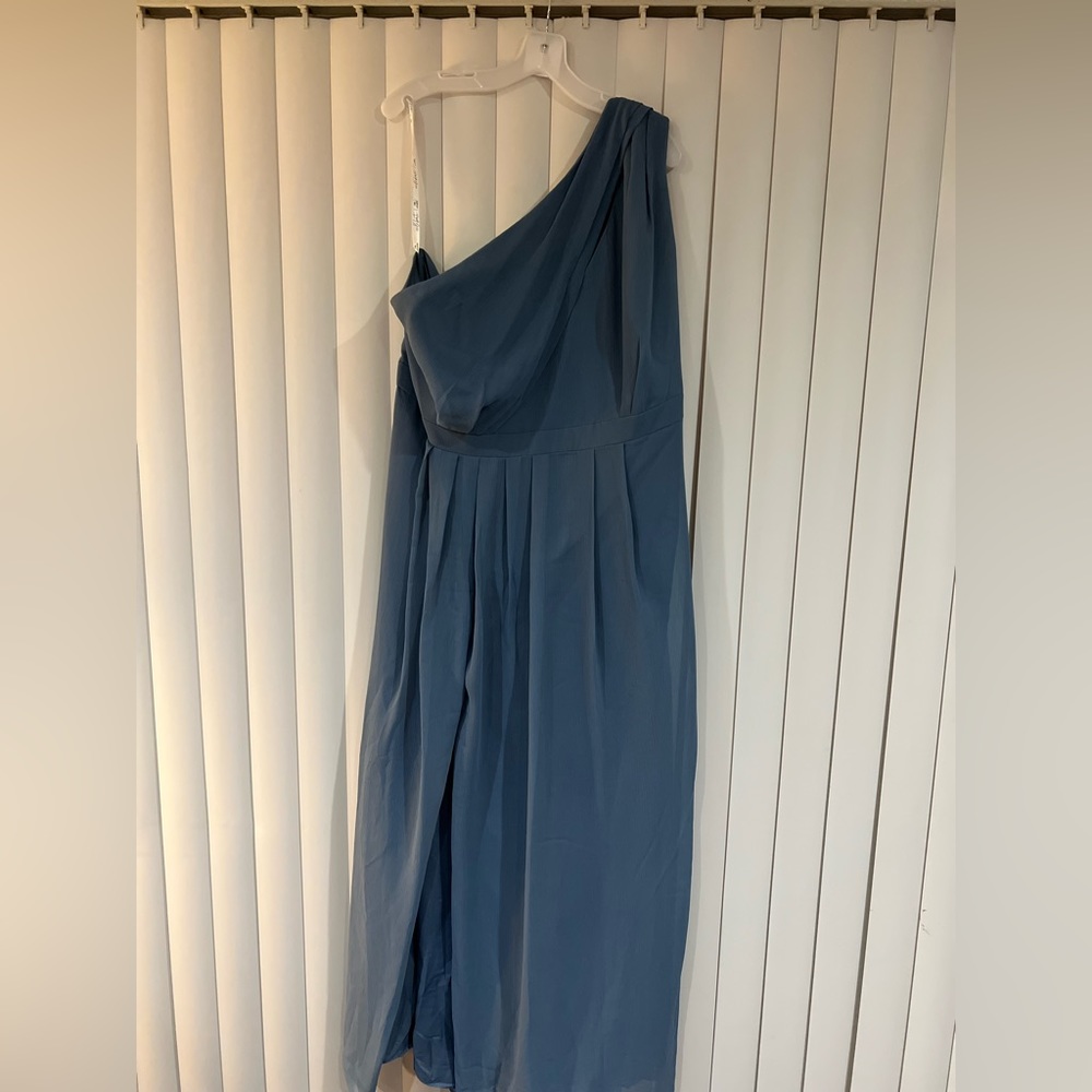 Crepe overlay gown